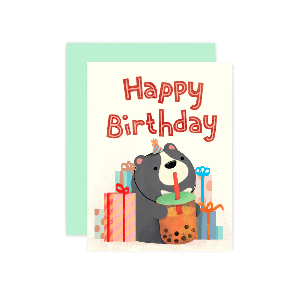 Boba Bear Birthday CArd