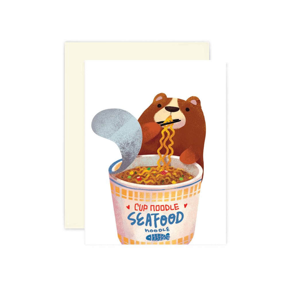 Cup Noodle Bear Card