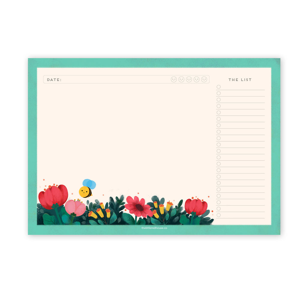 Floral Theme Planner Notepad