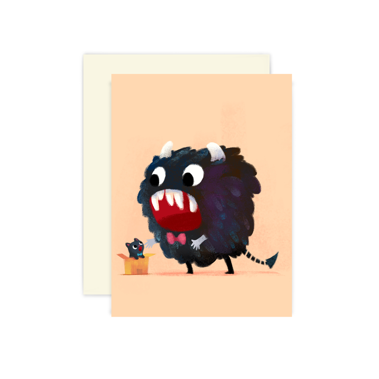 Monster Meow Peekaboo Card