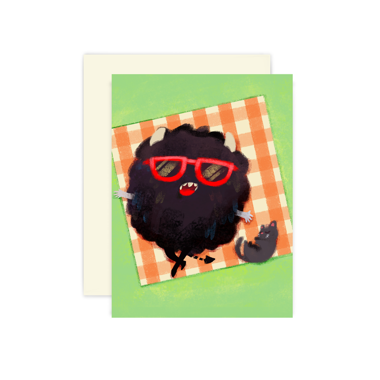 Monster Meow Picnic Card