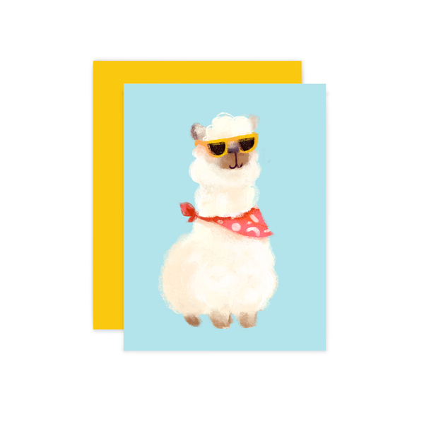 Alpaca Hipster Card