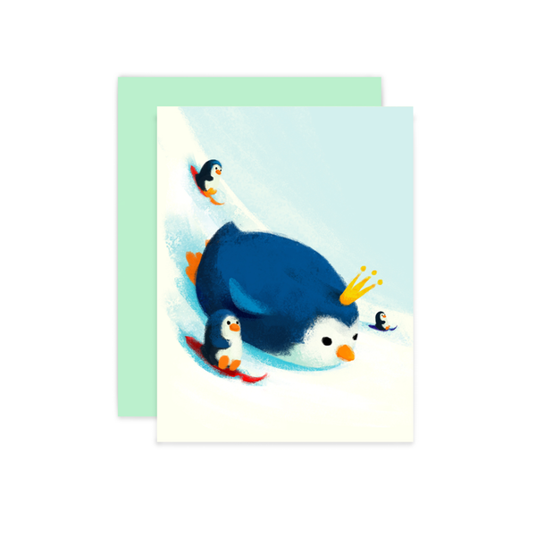 Penguin King Card