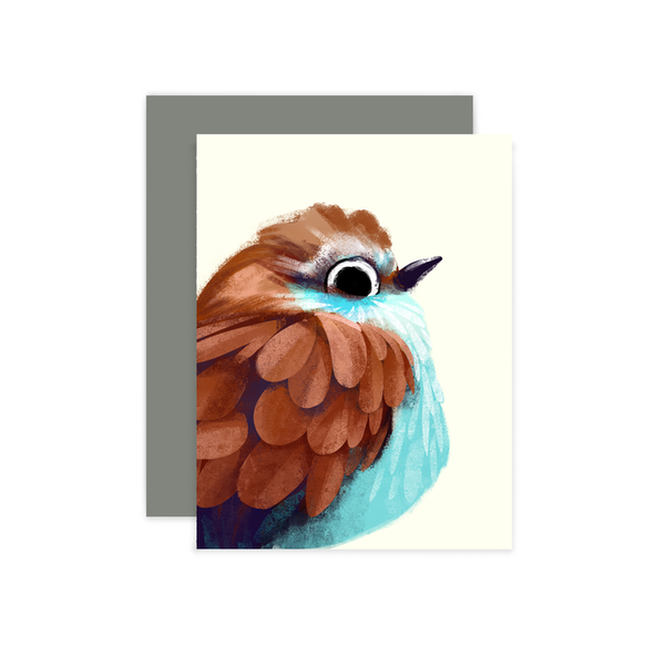 Racket-Tailed Roller Bird Card