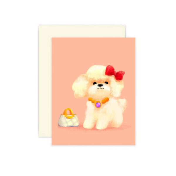 Shopping Poodle Card