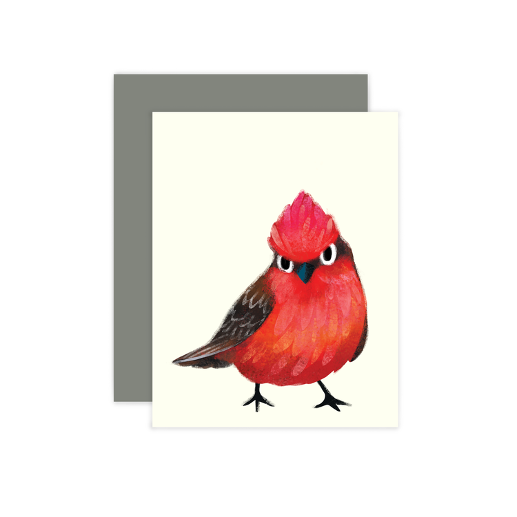 Vermilion Flycatcher Bird Card