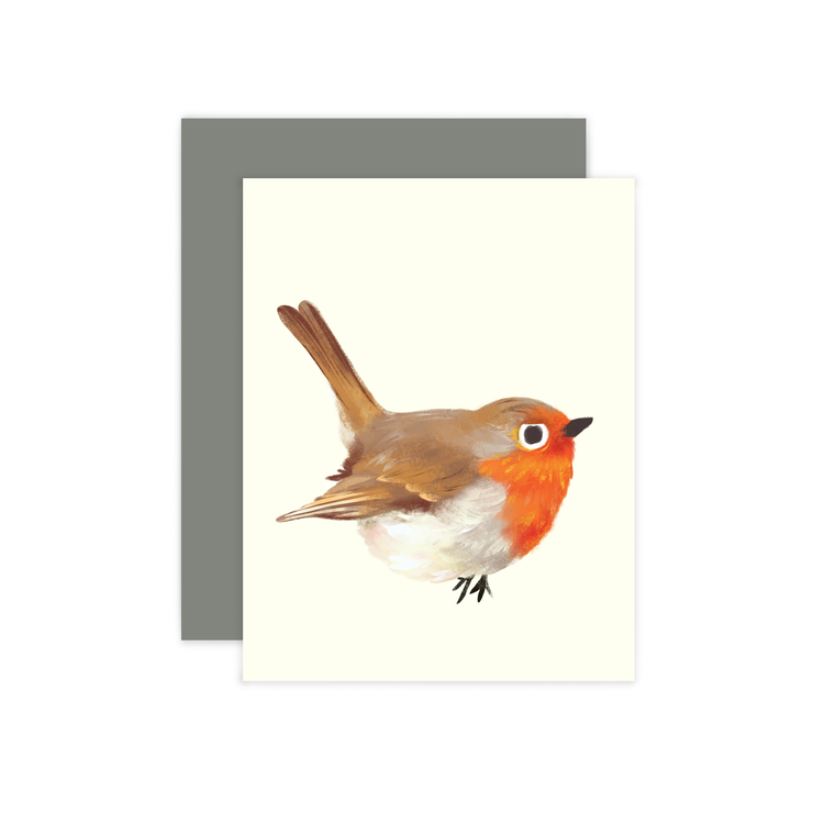 European Robin Bird Card