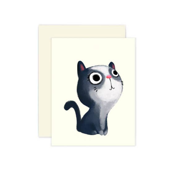 Grey Cat Card