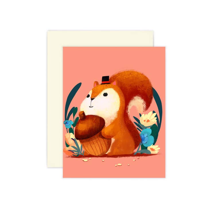 Squirrel Acorn Card