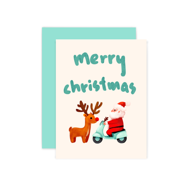 Santa Reindeer Card