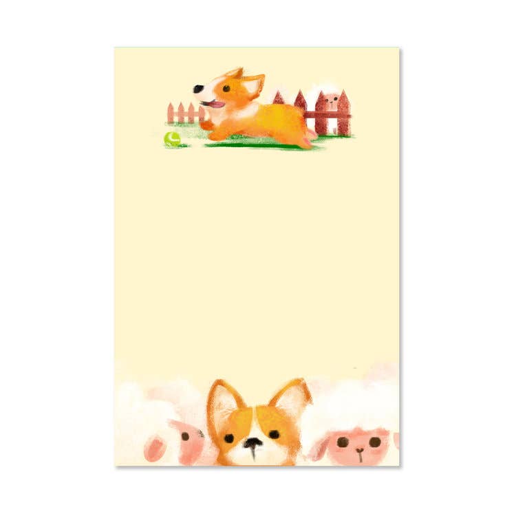 Corgi and Sheeps Notepad