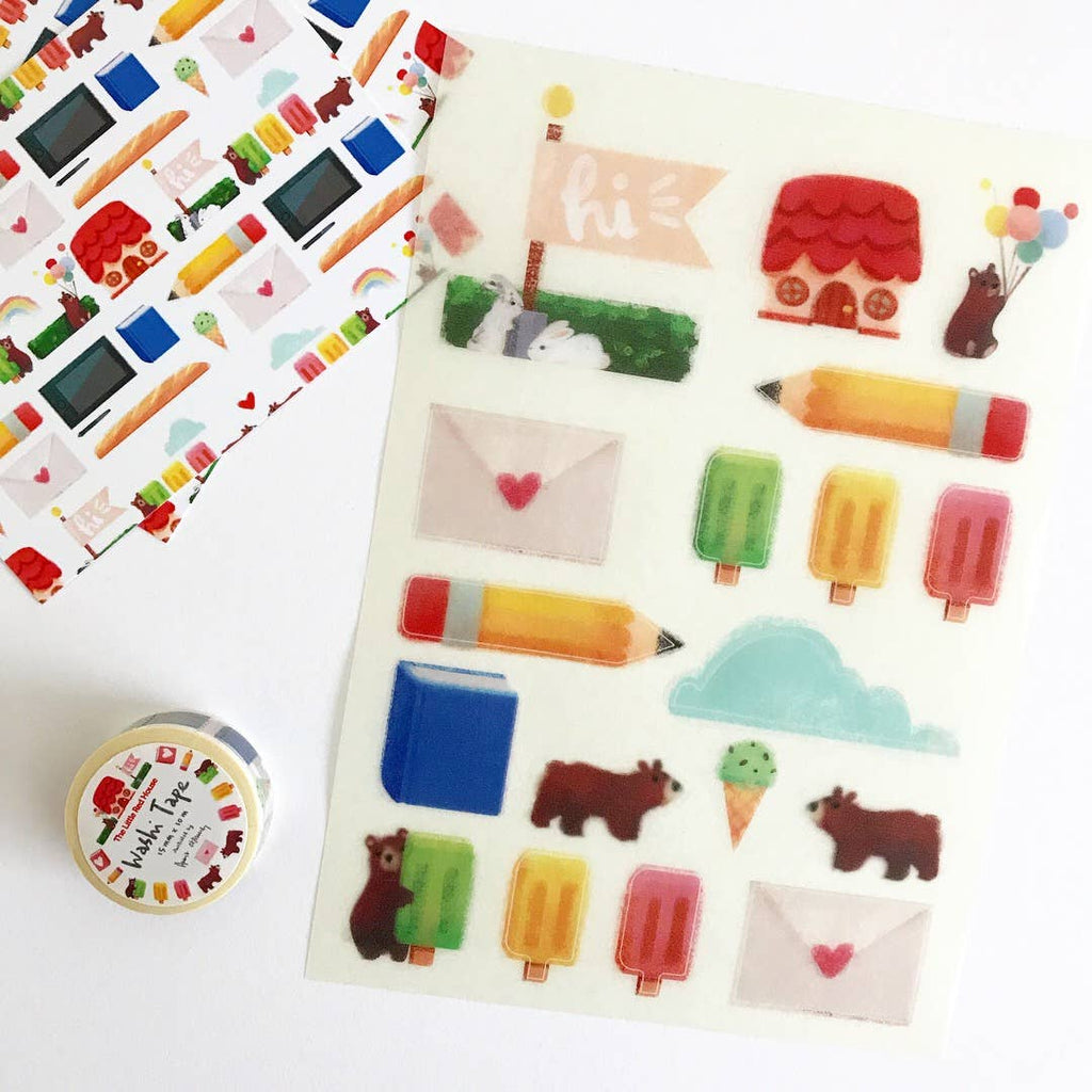 The Little Red House Washi Sticker