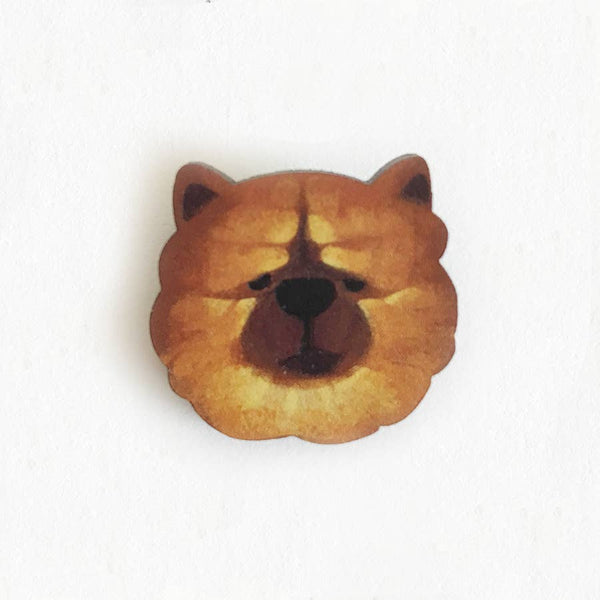 Chow Chow Dog Wooden Pin