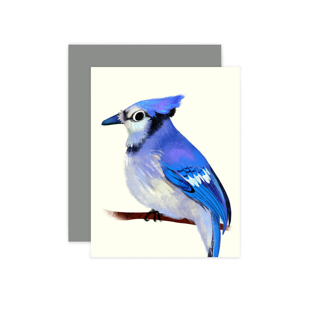 Blue Jay Bird Card