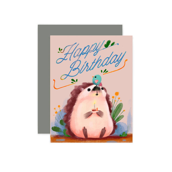 Hedgehog Birthday Card