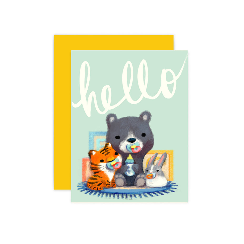 Hello Baby Animals Card