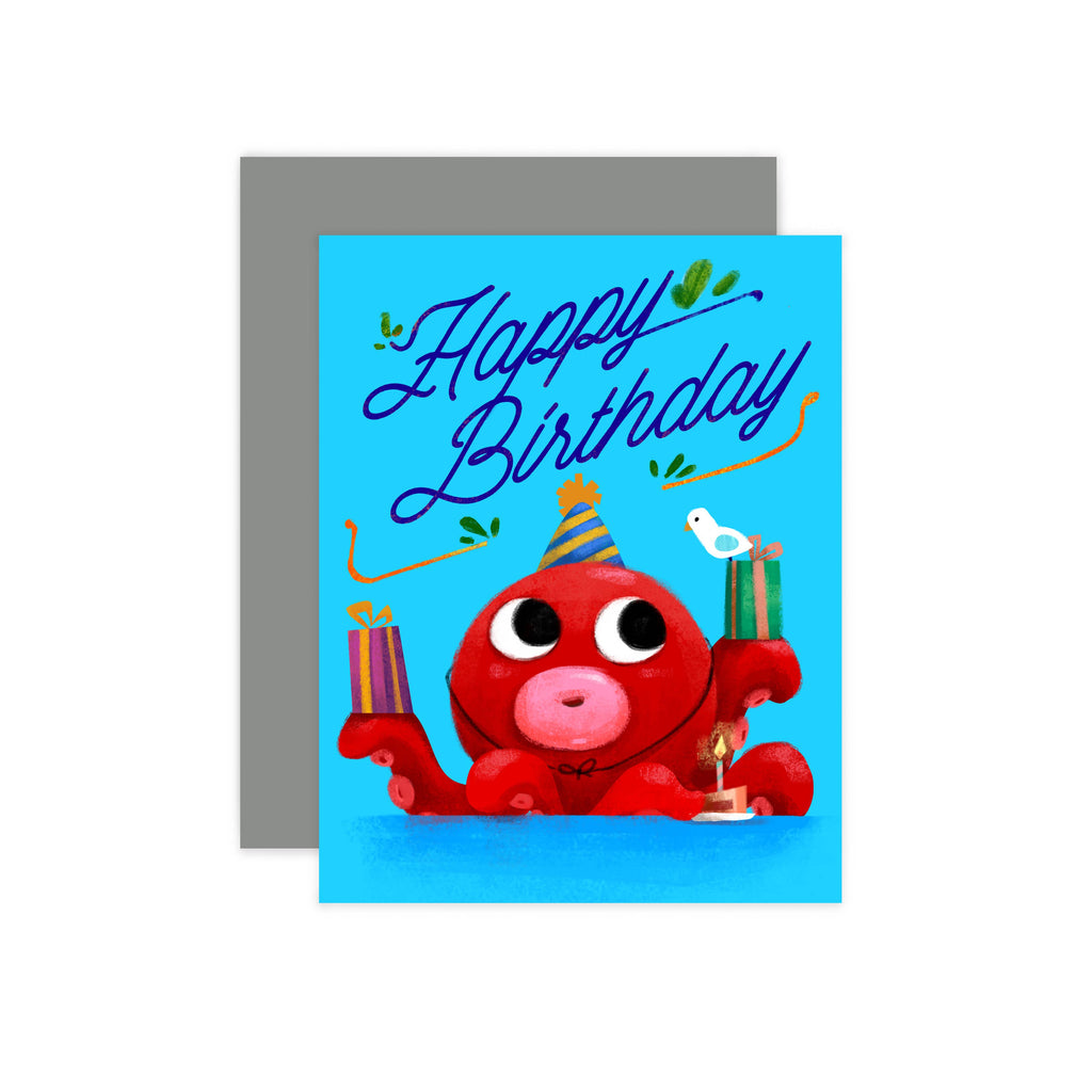 Octopus Birthday Card