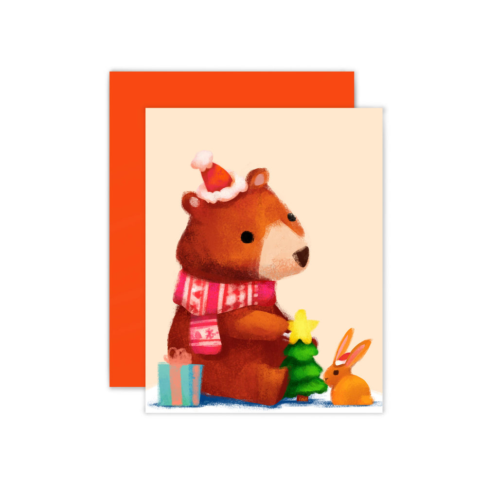 Bear Xmas Tree Card