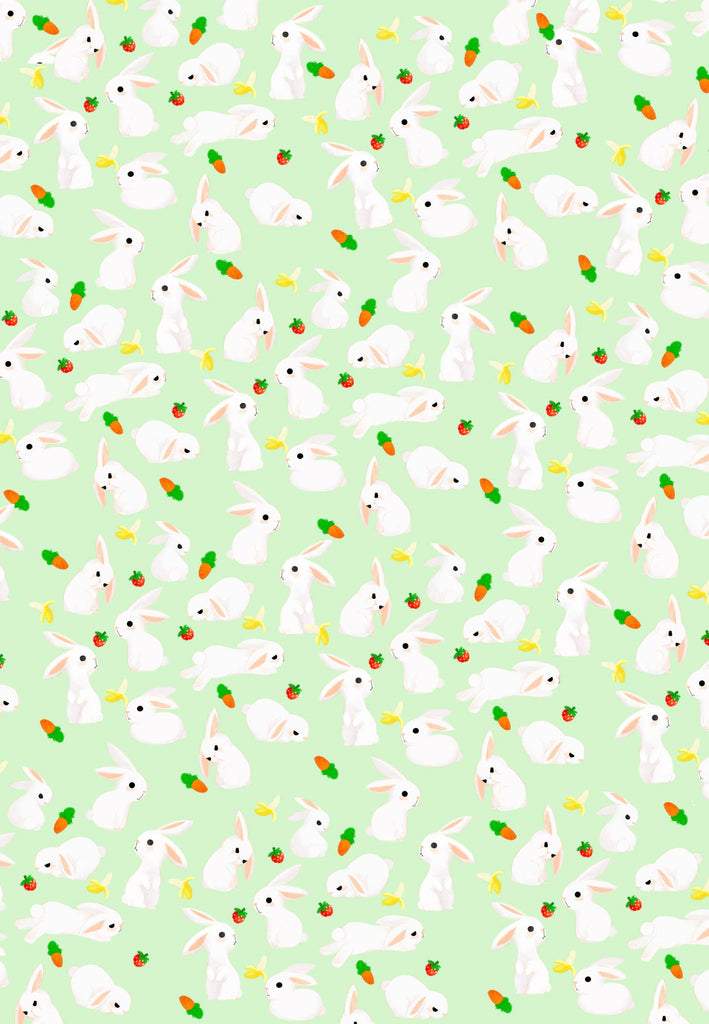 Bunnies and Carrots Wrapping Paper