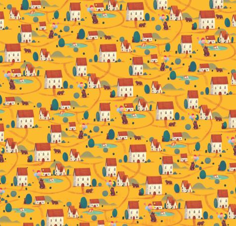 Bear Village Wrapping Paper