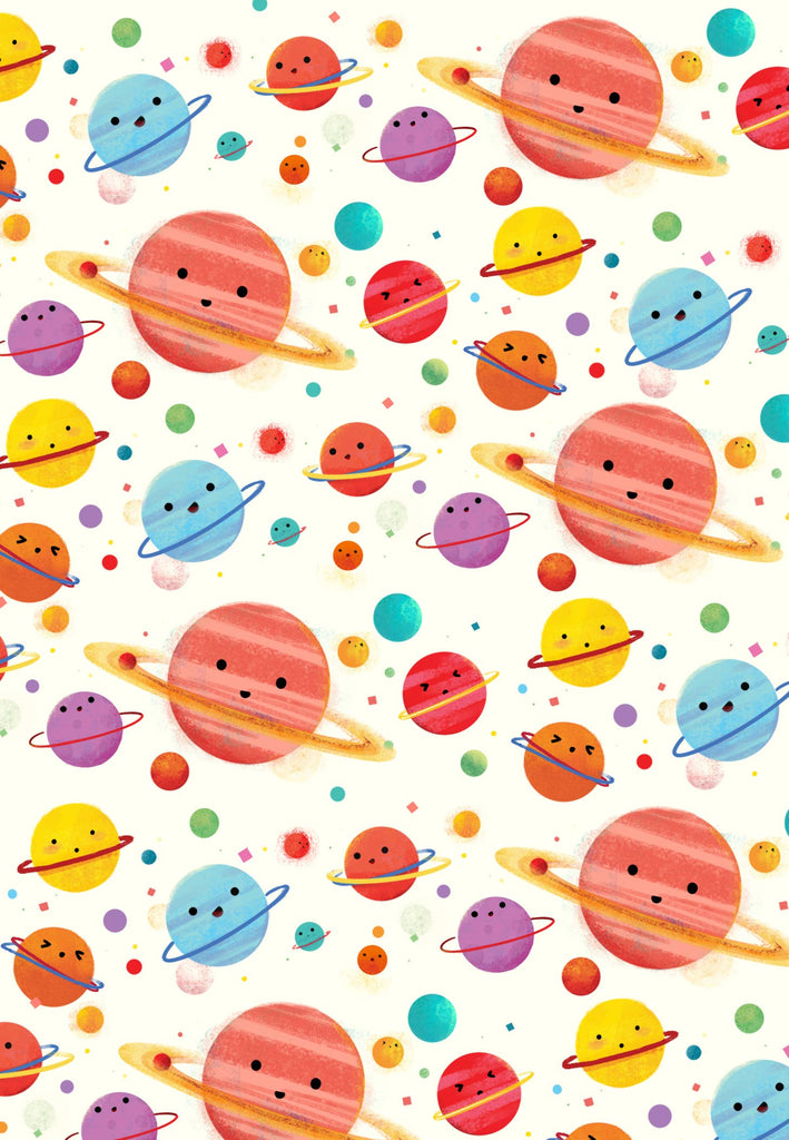 Hula Universe Cream Wrapping Paper