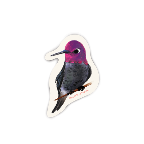 Purple Hummingbird Vinyl Sticker