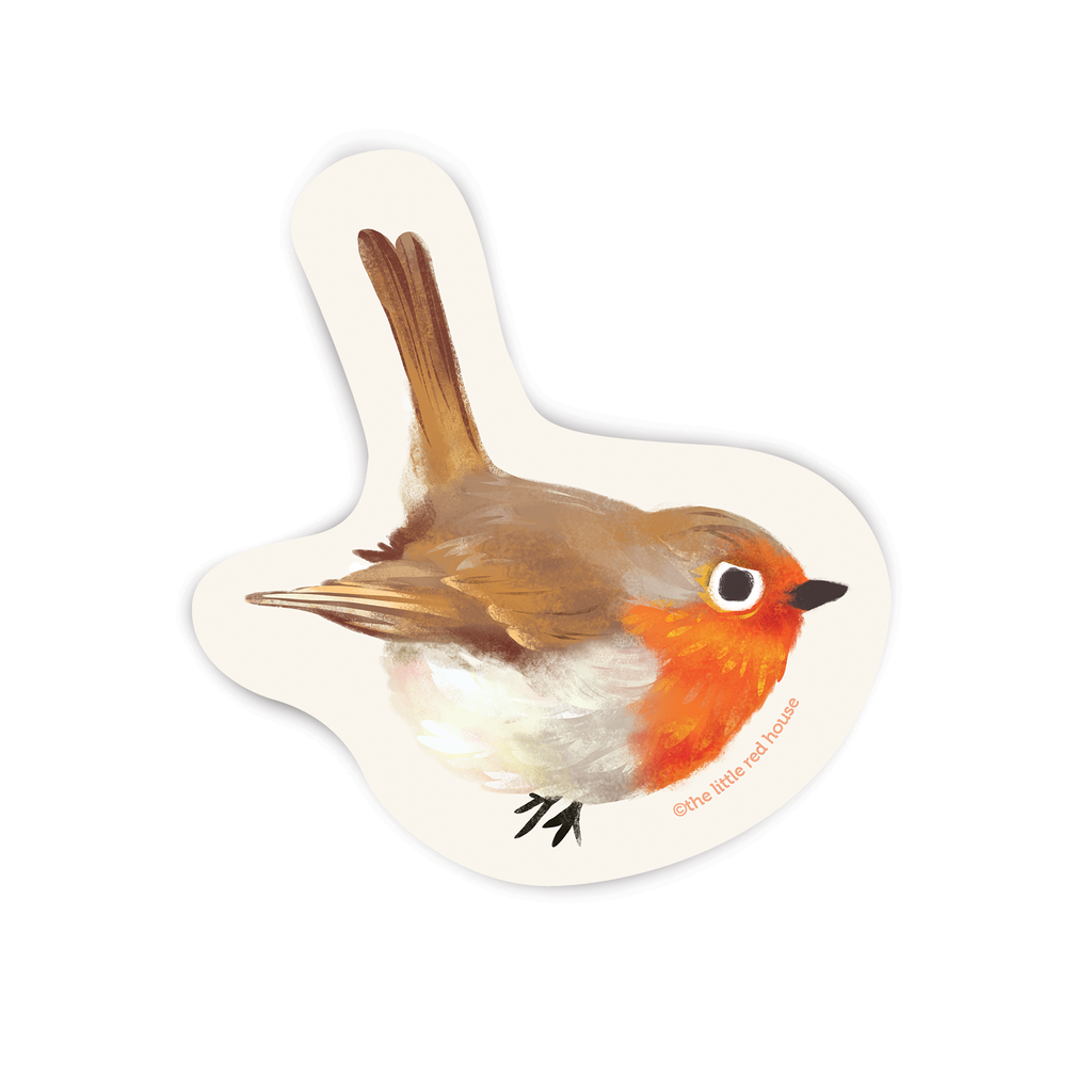 European Robin Bird Vinyl Sticker