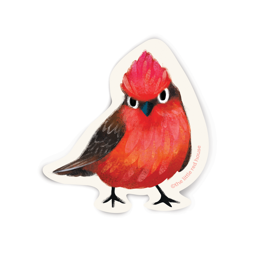 Vermilion Flycatcher Bird Vinyl Sticker