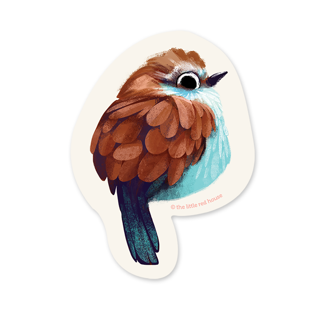 Racket-Tailed Roller Bird Vinyl Sticker