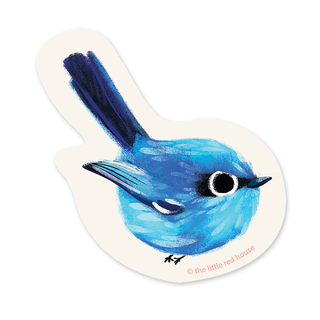 Blue Fairy Wren Bird Vinyl Sticker