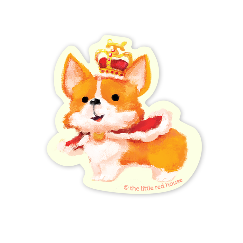 Royal Corgi Vinyl Sticker