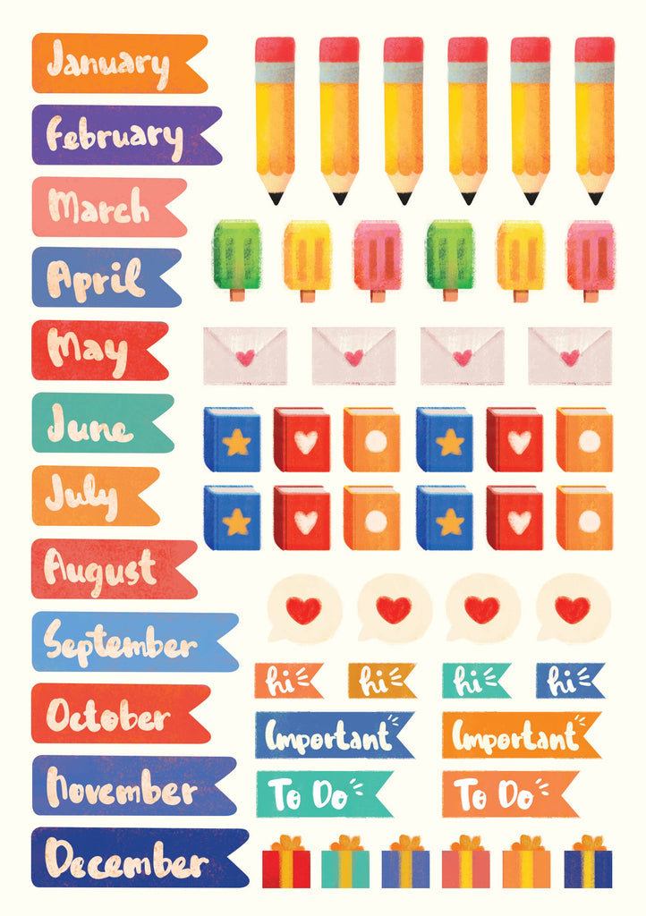 Monthly Planner Washi Sticker