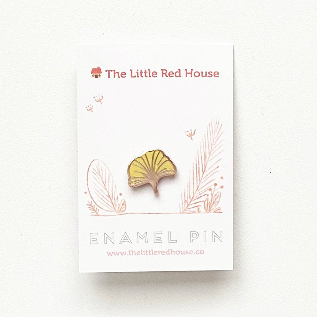 Ginkgo Rose Gold Enamel Pin