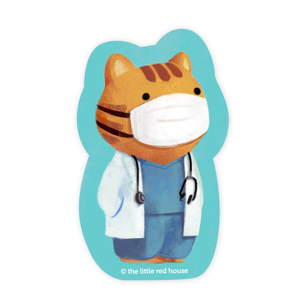 Medical Cat Vinyl Sticker