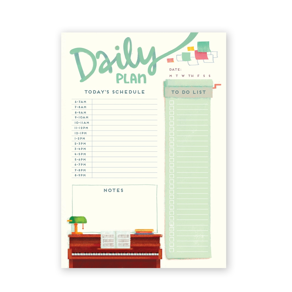 Daily Mint Piano Daily Planner