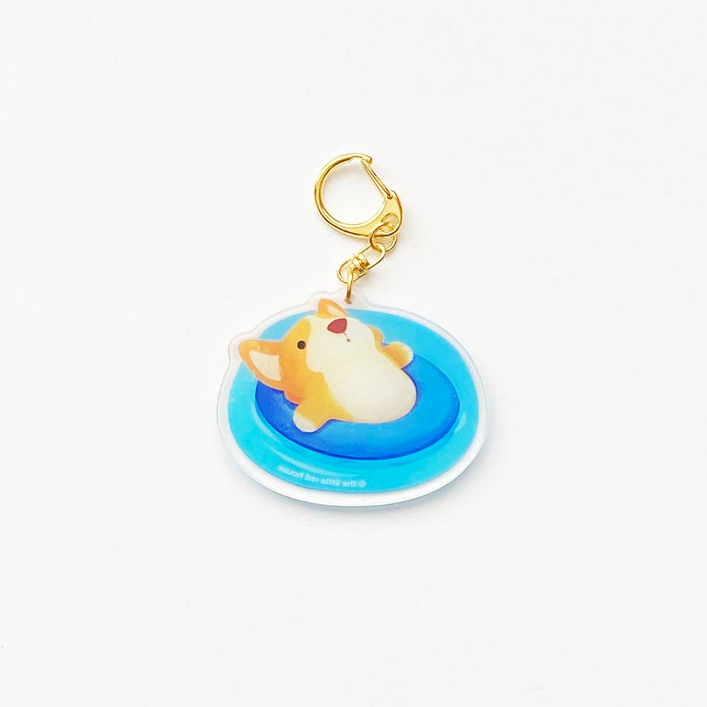 Chill Corgi Acrylic Keychain