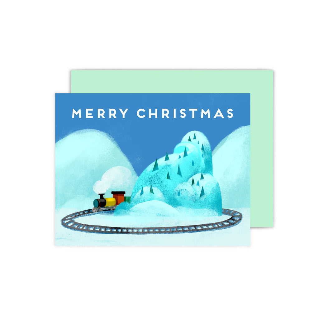 Christmas Train Holiday card