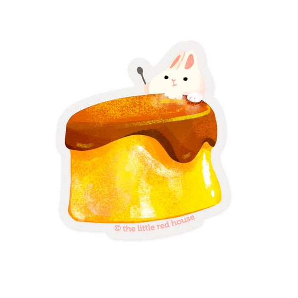 Pudding Bunny Clear Sticker