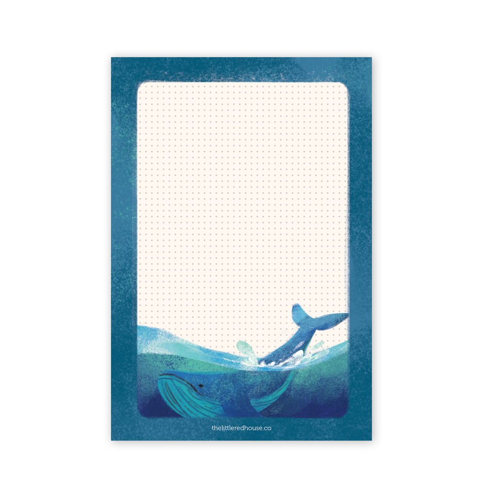 Dot Grid Whale Notepad