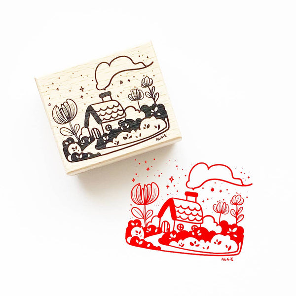 Little Red House Stamp