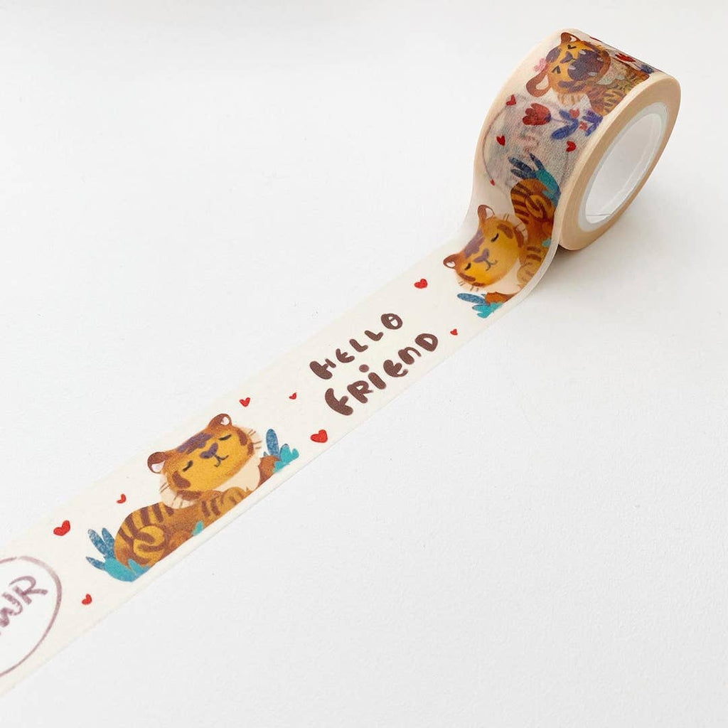 Wide Hello Tiger Washi Tape