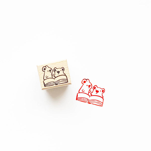 Mice Reading Stamp