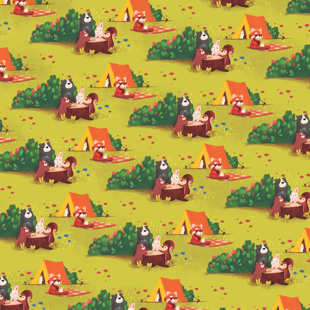 Picnic Animals Wrapping Paper