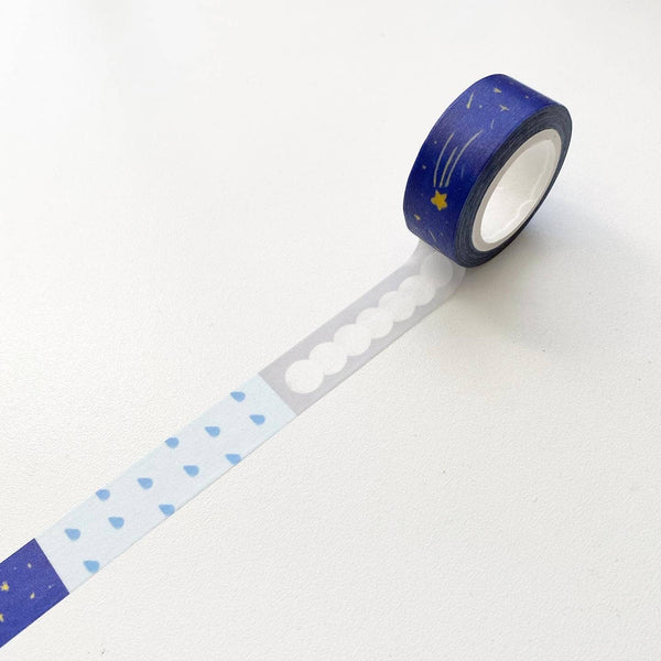 15mm Pattern Washi Tape - Star and Raindrops