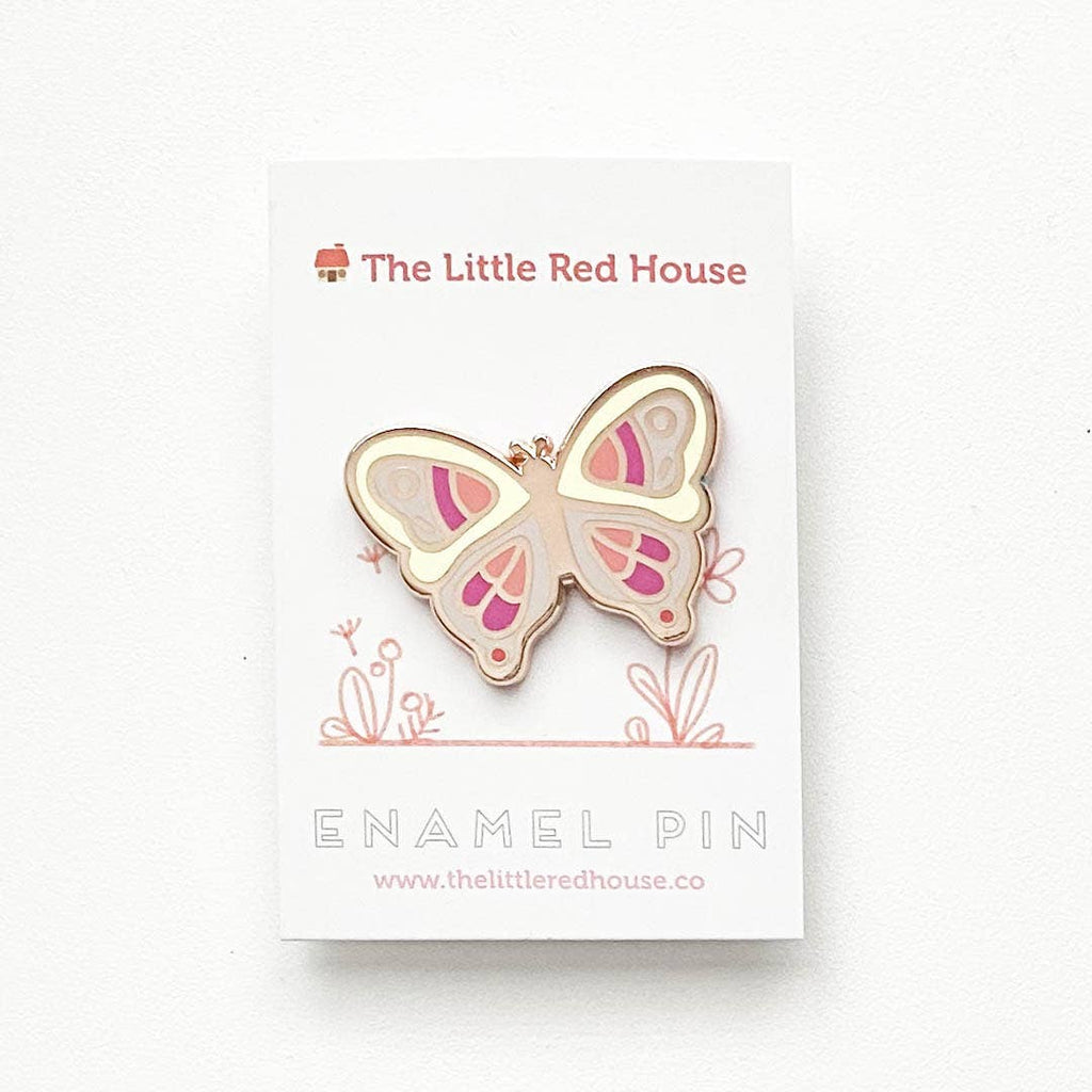 Pastel Color Butterfly Rose Gold Enamel Pin