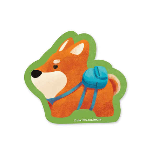 Backpack Shiba Inu  Vinyl Sticker