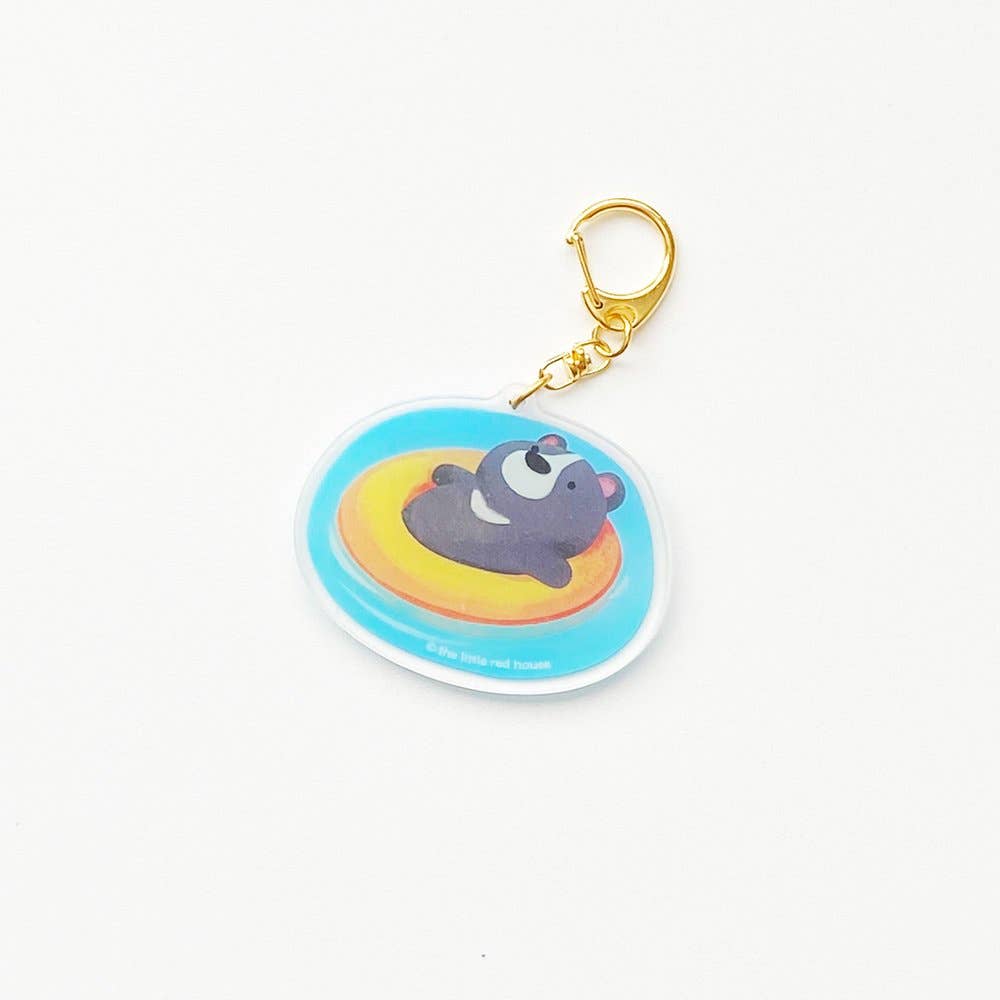 Chill Moon Bear Acrylic Keychain