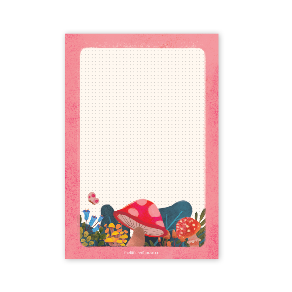 Dot Grid Mushroom Notepad