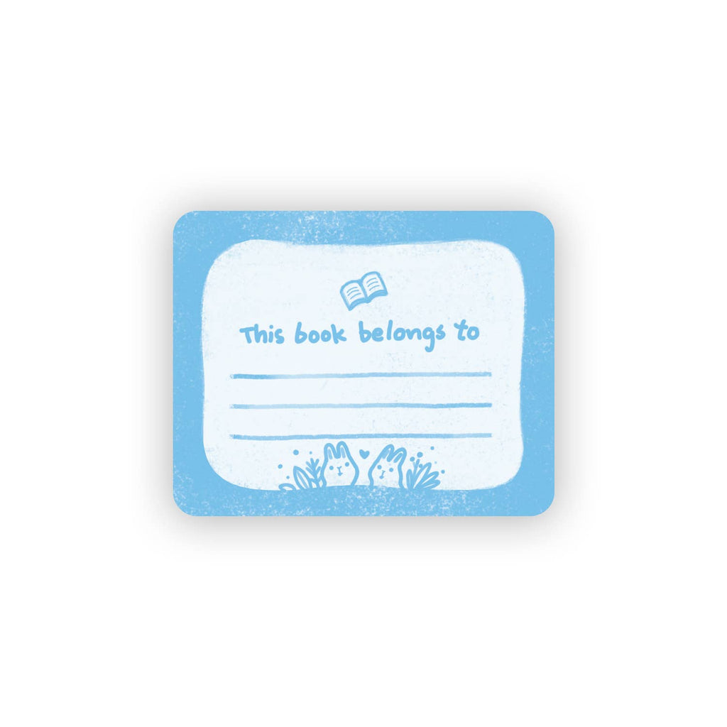 Blue "This Book Belongs To" Label Sticker