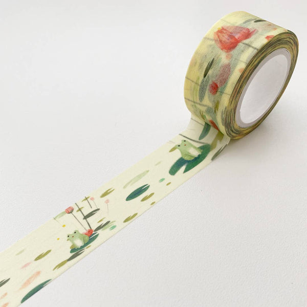 2cm Frogs with Lotus Washi Tape